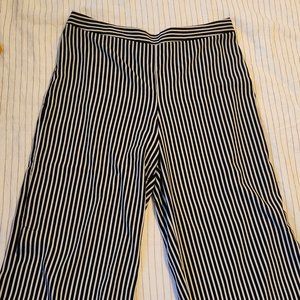 Cynthia Rowley size 14 black and white stripe pants